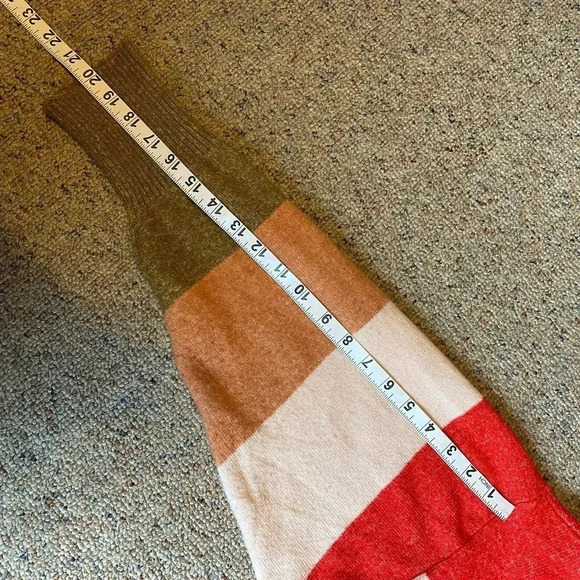 A new day Soft Cozy Estatic Color Block Sweater Women Sz S-L Oversized Stretch - Picture 3 of 6